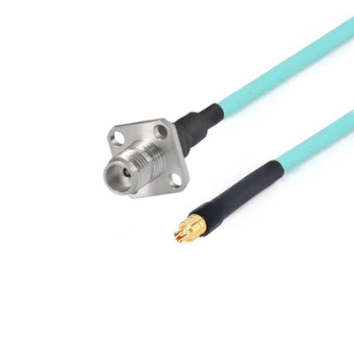 1.85mm 4 Hole Flange Female to G3PO(SMPS) Female Cable Assembly | RG-405SS Flexible Coax Cable | DC - 67GHz