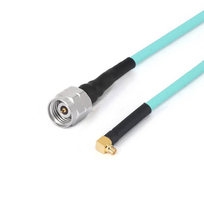 2.4mm Male to GPPO (Mini-SMP) Female Right Angle Cable Using RG-405SS Flexible Coax, DC - 40GHz