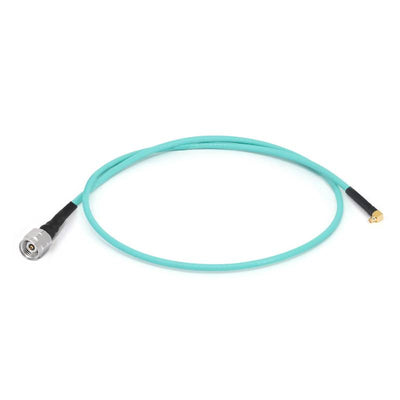 2.4mm Male to GPPO (Mini-SMP) Female Right Angle Cable Using RG-405SS Flexible Coax, DC - 40GHz