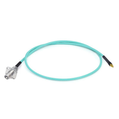 2.92mm Female with 4 Hole Flange to G3PO (SMPS) Female Cable Using RG-405SS Flexible Coax, DC - 40GHz