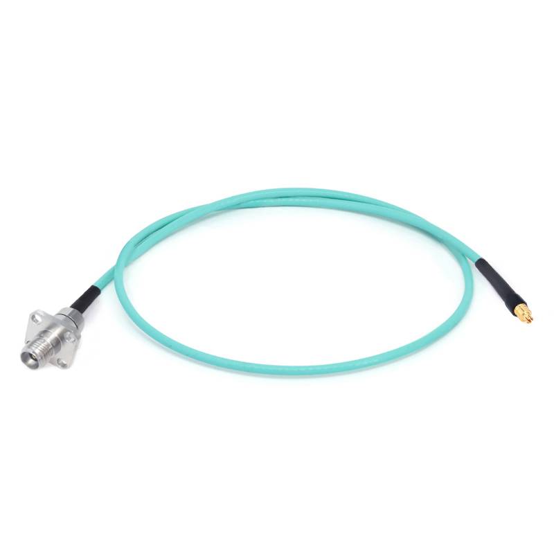 2.92mm 4 Hole Flange Female to G3PO(SMPS) Female Cable Assembly | RG-405SS Flexible Coax Cable | DC - 40GHz