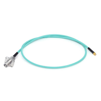 2.92mm Female with 4 Hole Flange to GPO (SMP) Female Cable Using RG-405SS Flexible Coax, DC - 40GHz