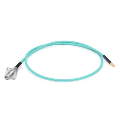 2.92mm Female with 4 Hole Flange to GPPO (Mini-SMP) Female Cable Using RG-405SS Flexible Coax, DC - 40GHz