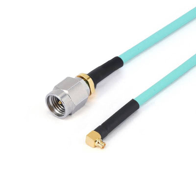 2.92mm Male to GPPO (Mini-SMP) Female Right Angle Cable Using RG-405SS Flexible Coax, DC - 40GHz