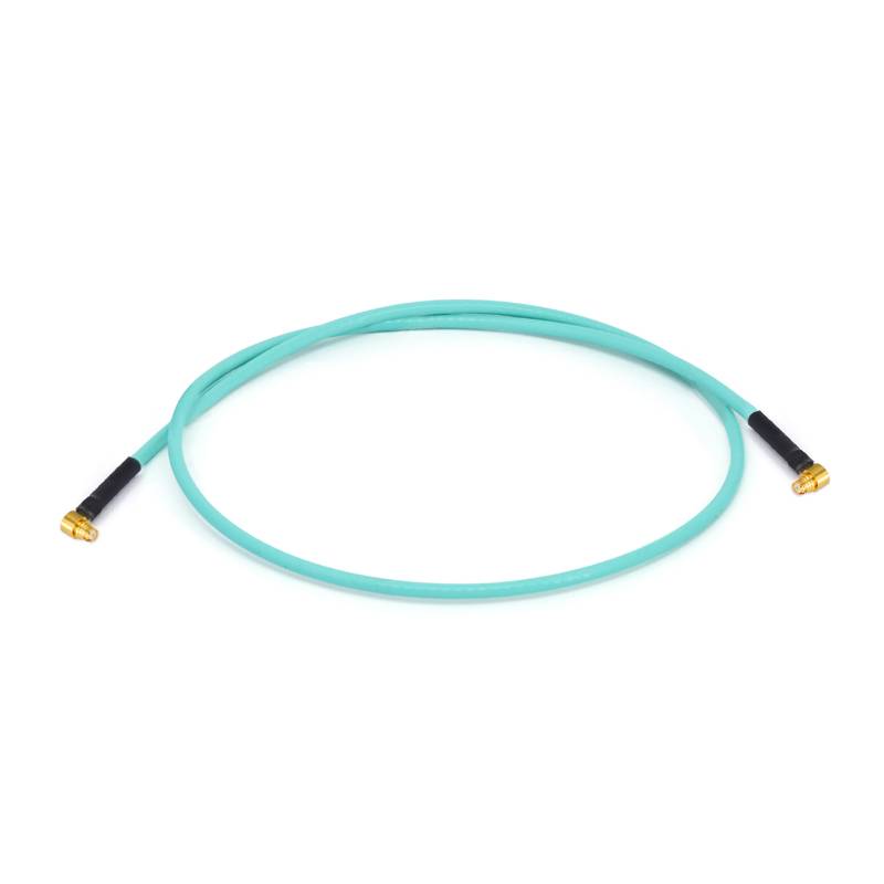 GPO (SMP) Female Right Angle to GPO (SMP) Female Right Angle Cable Using RG-405SS Flexible Coax, DC - 18GHz