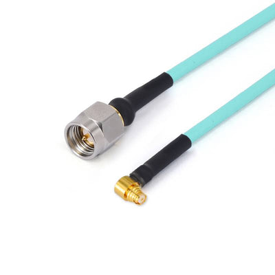 SMA Male to GPO (SMP) Female Right Angle Cable Using RG-405SS Flexible Coax, DC - 26.5GHz