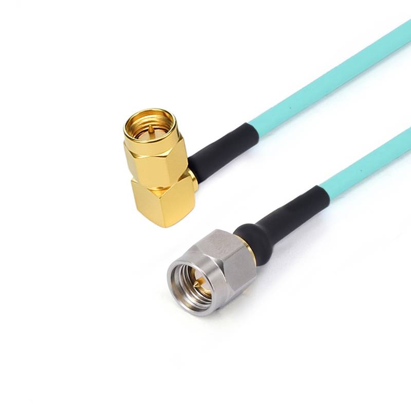 SMA Male to SMA Right Angle Male Cable Assembly | RG-405SS Flexible Coax Cable | DC - 6GHz