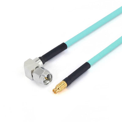 SMA Male With Right Angle to GPPO Female, Cable Using RG-405SS Flexible Coax, DC - 18GHz