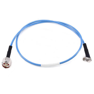N Male to SMA Right Angle male Cable Assembly | RG142-PVC Flexible Coax Cable | DC-3GHz