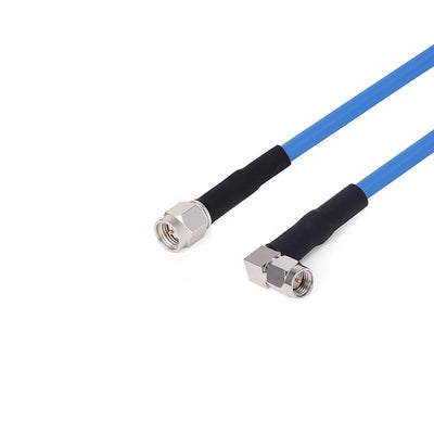 SMA Male to SMA Right Angle Male Cable Assembly | RG142-PVC Flexible Coax Cable | DC-6GHz