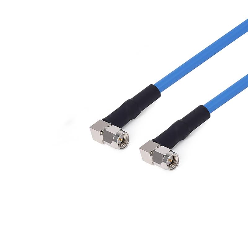 SMA Right Angle Male to SMA Right Angle Male Cable Assembly | RG142-PVC Flexible Coax Cable | DC-6GHz