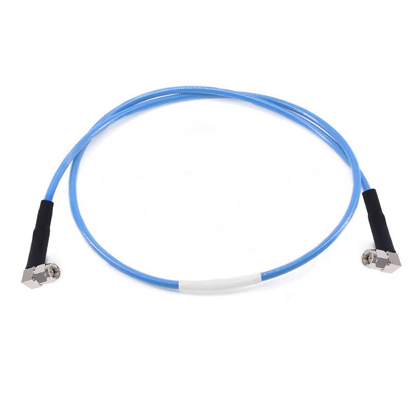 SMA Right Angle Male to SMA Right Angle Male Cable Assembly | RG142-PVC Flexible Coax Cable | DC-6GHz