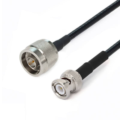 N Male to BNC Male Cable Using RG223 Flexible Coax, DC - 3GHz