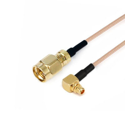 SMA Male to MMCX Male Right Angle Cable Using RG178 Flexible Coax, DC - 3GHz