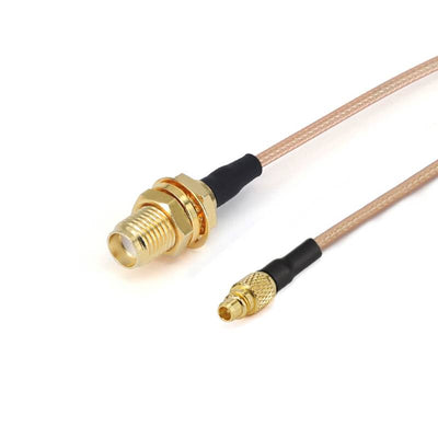 SMA Female Bulkhead Mount to MMCX Male Cable Using RG178 Flexible Coax, DC - 3GHz