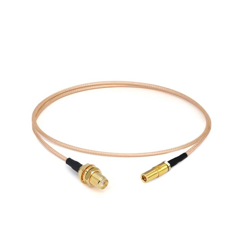 SMA Female Bulkhead Mount to SSMB Female Cable Using RG178 Flexible Coax, DC - 3GHz