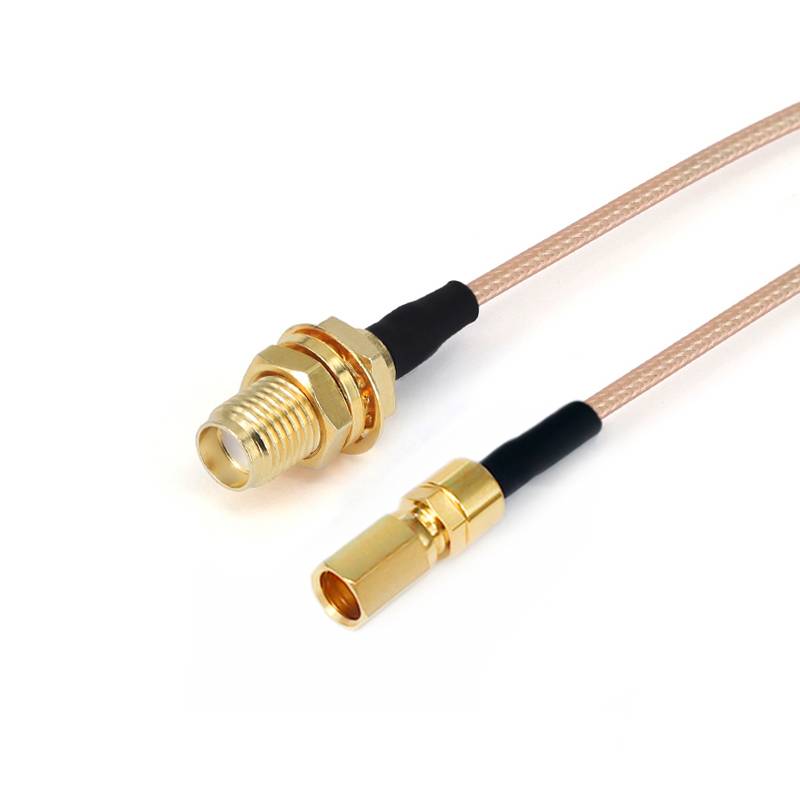 SMA Female Bulkhead Mount to SSMC Female Cable Using RG178 Flexible Coax, DC - 3GHz