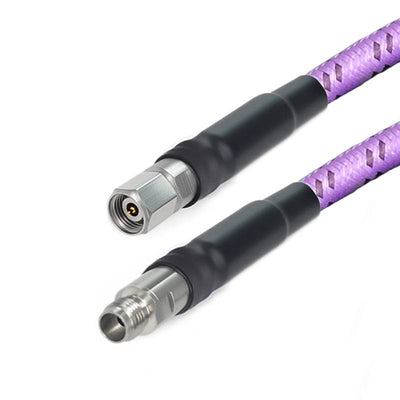 2.4mm Male to 2.4mm Female Cable Assembly | 147A Series Low Loss Phase Stable Flexible Coax Cable | With Armor | DC - 40GHz | 2.8dB/m@40GHz