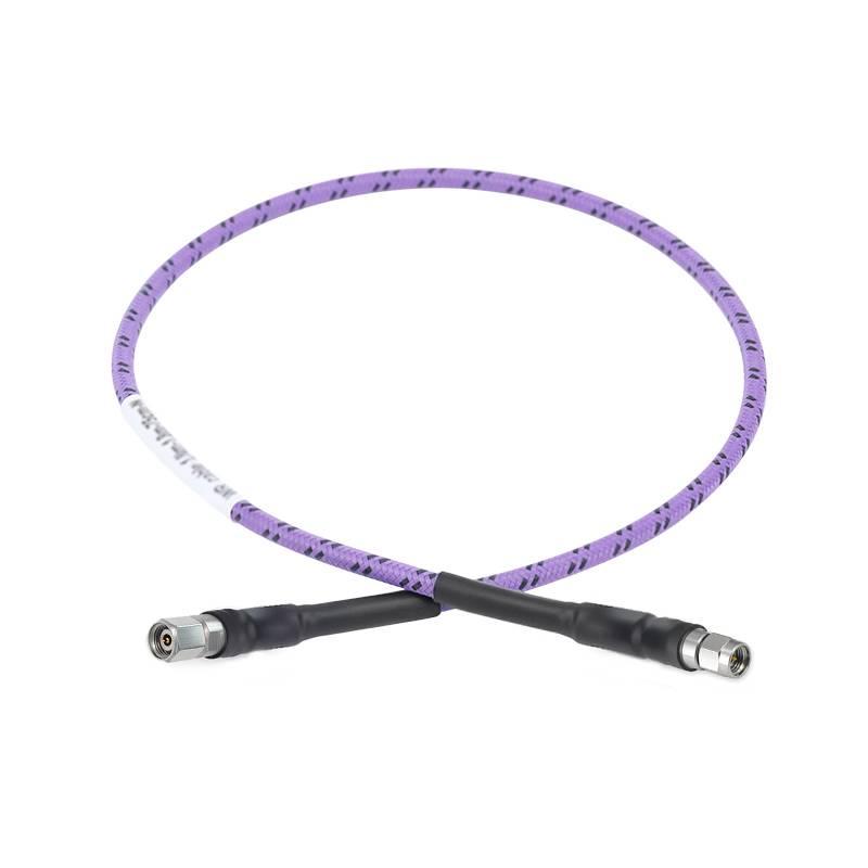 2.92mm Male to 2.4mm Male Cable Assembly | 147A Series Low Loss Phase Stable Flexible Coax Cable | With Armor | DC - 40GHz | 2.8dB/m@40GHz