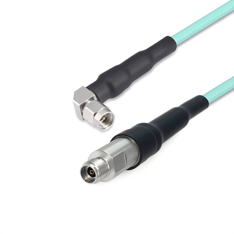 2.92mm Right Angle Male to 2.92mm Female Cable Assembly | 147A Series Low Loss Phase Stable Flexible Coax Cable | DC - 40GHz
