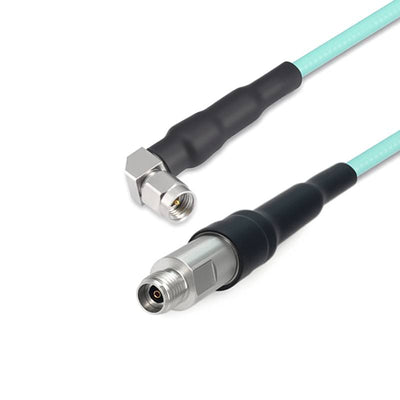 2.92mm Right Angle Male to 2.92mm Female Cable Assembly | 147A Series Low Loss Phase Stable Flexible Coax Cable | DC - 40GHz