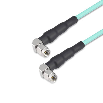 2.92mm Right Angle Male to 2.92mm Right Angle Male Cable Assembly | 147A Series Low Loss Phase Stable Flexible Coax Cable | DC - 40GHz