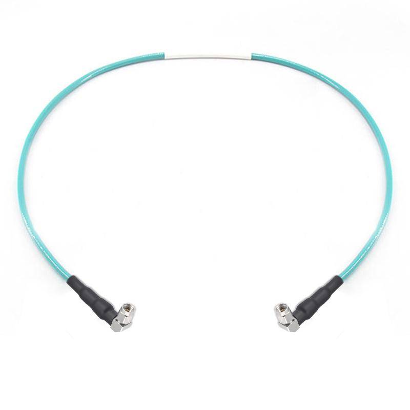 2.92mm Right Angle Male to 2.92mm Right Angle Male Cable Assembly | 147A Series Low Loss Phase Stable Flexible Coax Cable | DC - 40GHz