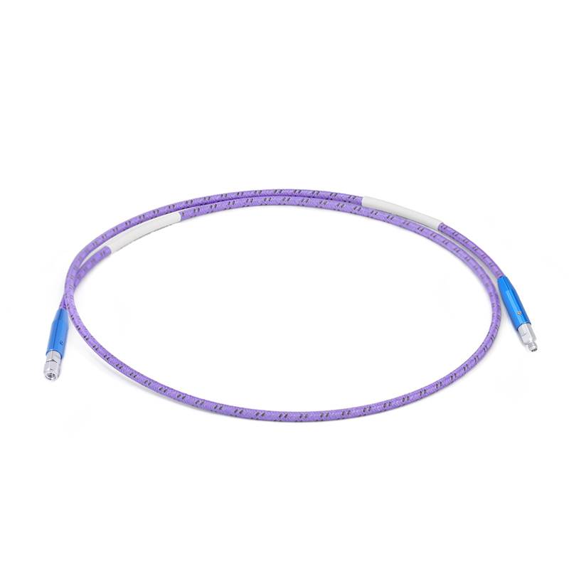1.0mm Male to Female High-Frequency Low Loss Phase Stable Cable Assembly – DC to 110GHz, U12 Coax, Stainless Steel Hose, PU Jacket