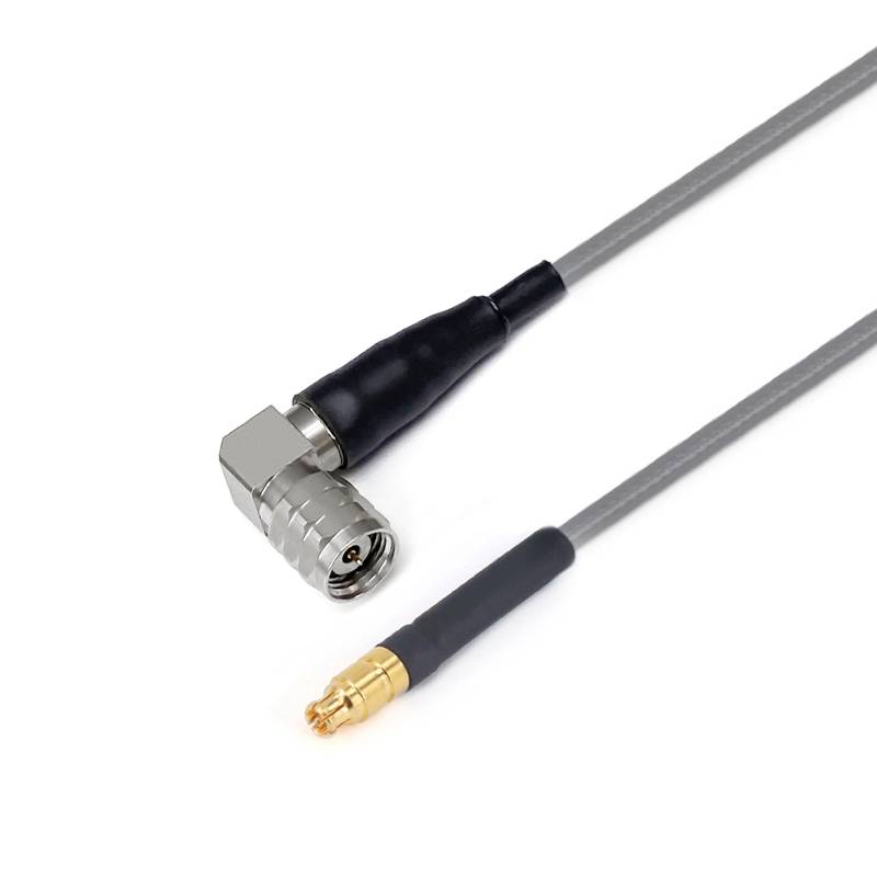 1.85mm Right Angle Male to GPPO Female Cable Using 3506 Series Low Loss Phase Stable Flexible Coax, DC-65GHz