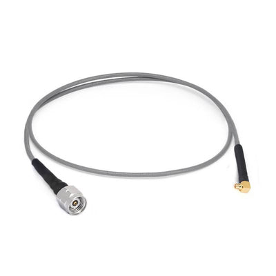 2.4mm Male to GPPO (Mini-SMP) Female Right Angle Cable Using 3506 Series Low Loss Phase Stable Flexible Coax, DC - 50GHz