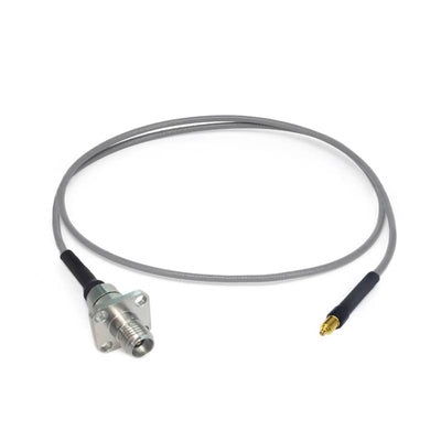 2.92mm Female with 4 Hole Flange to G3PO (SMPS) Female Cable Using 3506 Series Low Loss Phase Stable Flexible Coax, DC - 40GHz
