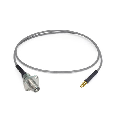 2.92mm Female with 4 Hole Flange to MMPX Male Cable Using 3506 Series Low Loss Phase Stable Flexible Coax, DC - 40GHz