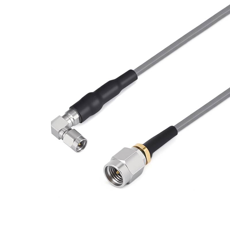2.92mm Male Straight to Right Angle RF Cable Assembly, GT3506, DC–40GHz, Low Loss & Phase-Stable Flexible Coax, Ø2.2mm