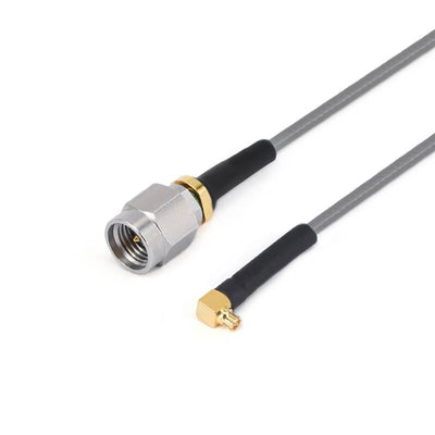 2.92mm Male to GPPO (Mini-SMP) Female Right Angle Cable Using 3506 Series Low Loss Phase Stable Flexible Coax, DC - 40GHz