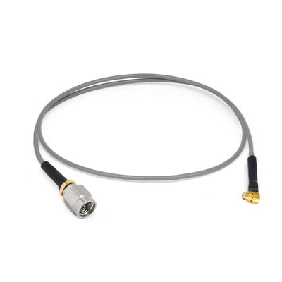 2.92mm Male to GPO (SMP) Female Right Angle Cable Using 3506 Series Low Loss Phase Stable Flexible Coax, DC - 18GHz