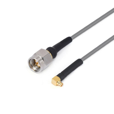 SMA Male to GPPO (Mini-SMP) Female Right Angle Cable Using 3506 Series Low Loss Phase Stable Flexible Coax, DC - 26.5GHz
