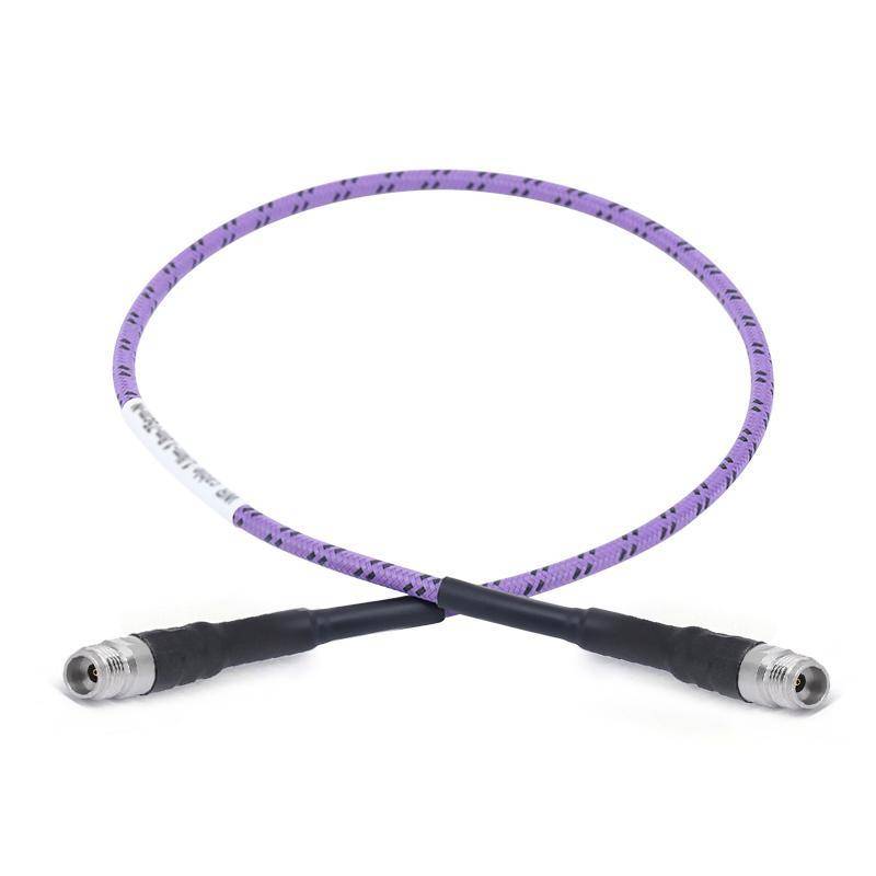 2.4mm Female to 2.4mm Female Cable Using 3500 Series With Stainless Steel Wire Covered By Tin Plated Copper Wire And Nomex Braid Coax |  DC-50GHz