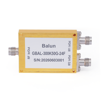 2.4mm Female Ultra-Wideband Balun | 300kHz - 50GHz | 180° Nominal Phase Difference
