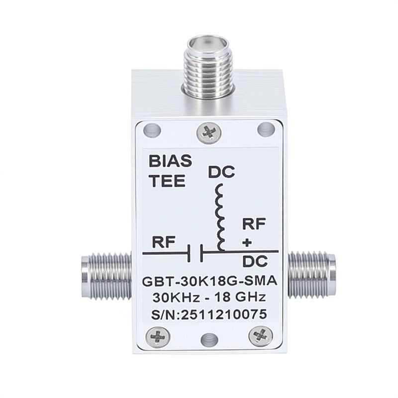 30 KHz to 18 GHz SMA Bias Tee Rated to 500 mA And 50 Volts DC