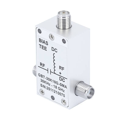 30 KHz to 18 GHz SMA Bias Tee Rated to 500 mA And 50 Volts DC