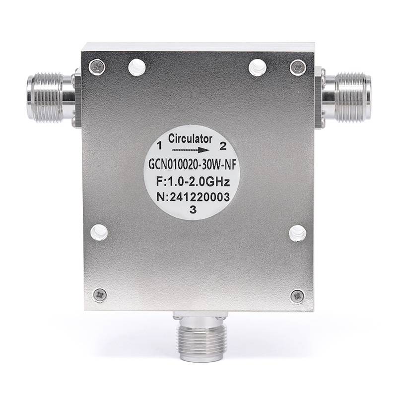 Circulator with 15dB Isolation from 1GHz to 2GHz, 30 Watts and N Female