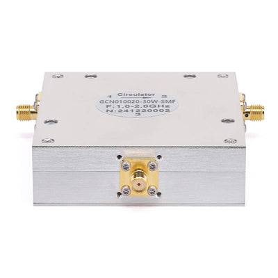 Circulator with 15dB Isolation from 1GHz to 2GHz, 30 Watts and SMA Female