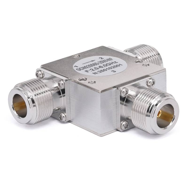 Circulator with 15dB Isolation from 2GHz to 6GHz, 20 Watts and N Female