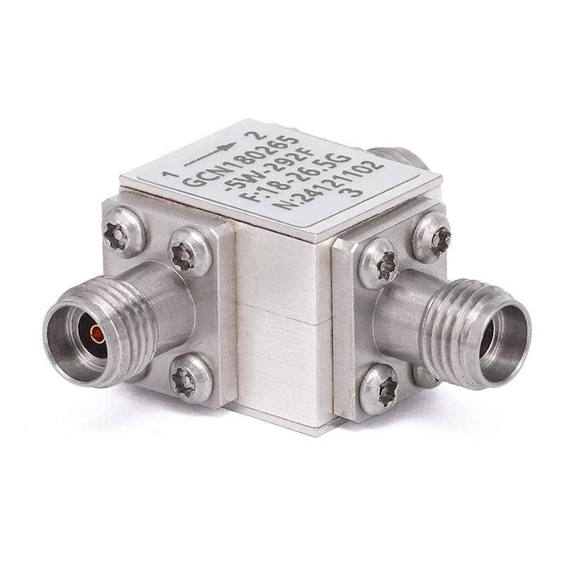 Circulator with 17dB Isolation from 18GHz to 26.5GHz, 5Watts and 2.92mm Female