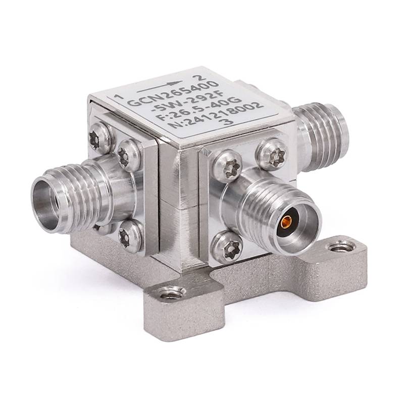 Circulator with 13.8dB Isolation from 26.5GHz to 40GHz, 5Watts and 2.92mm Female