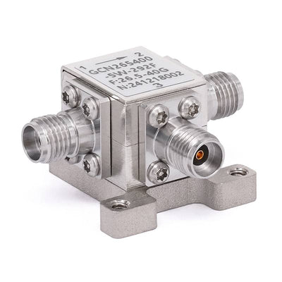 Circulator with 13.8dB Isolation from 26.5GHz to 40GHz, 5Watts and 2.92mm Female