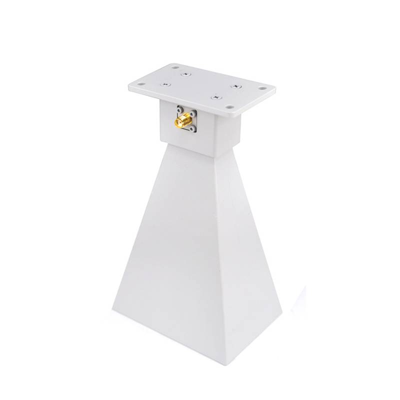 Waveguide Standard Horn Antenna Operating from 4 GHz to 12 GHz with a Nominal 10 dBi Gain, SMA Female Input Connector
