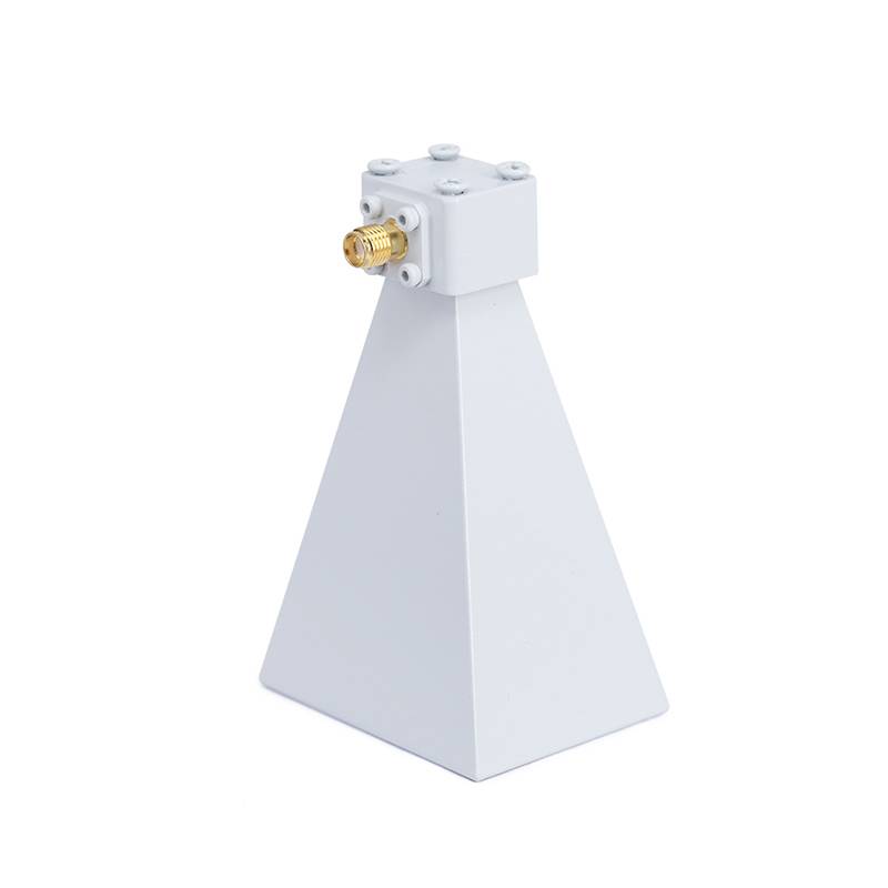 Waveguide Standard Horn Antenna Operating from 18 GHz to 26 GHz with a Nominal 20 dBi Gain, SMA Female Input Connector
