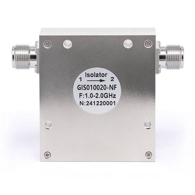 Isolator with 16dB Isolation from 1GHz to 2GHz, 30 Watts and N Female