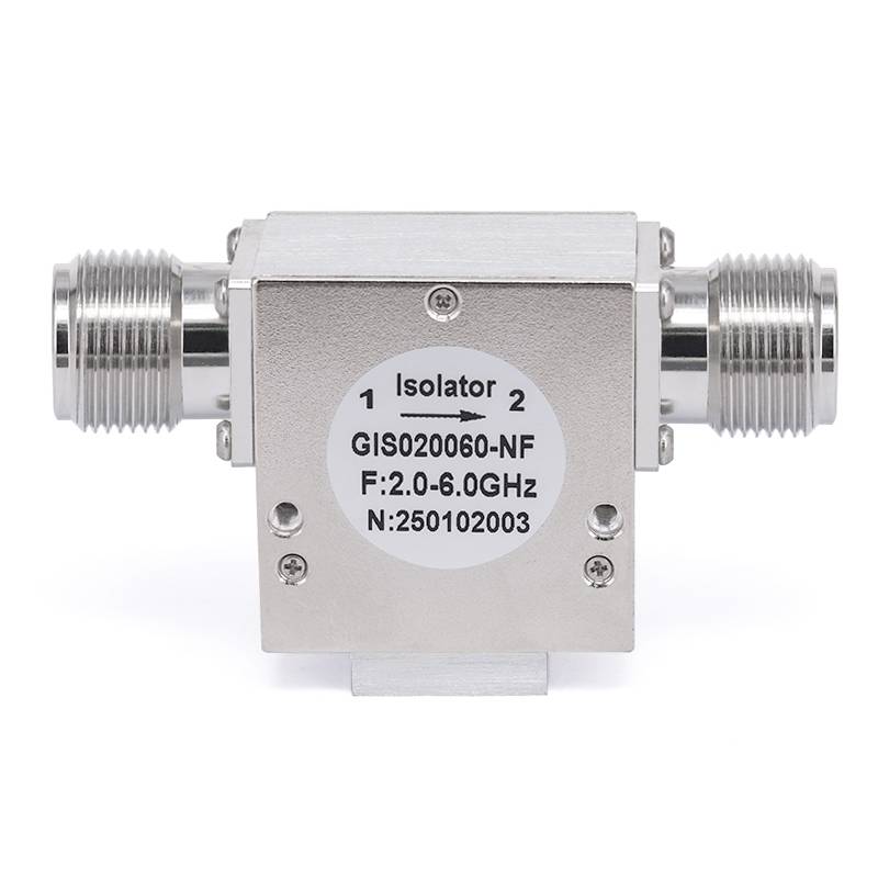 Isolator with 16dB Isolation from 2GHz to 6GHz, 20 Watts and N Female